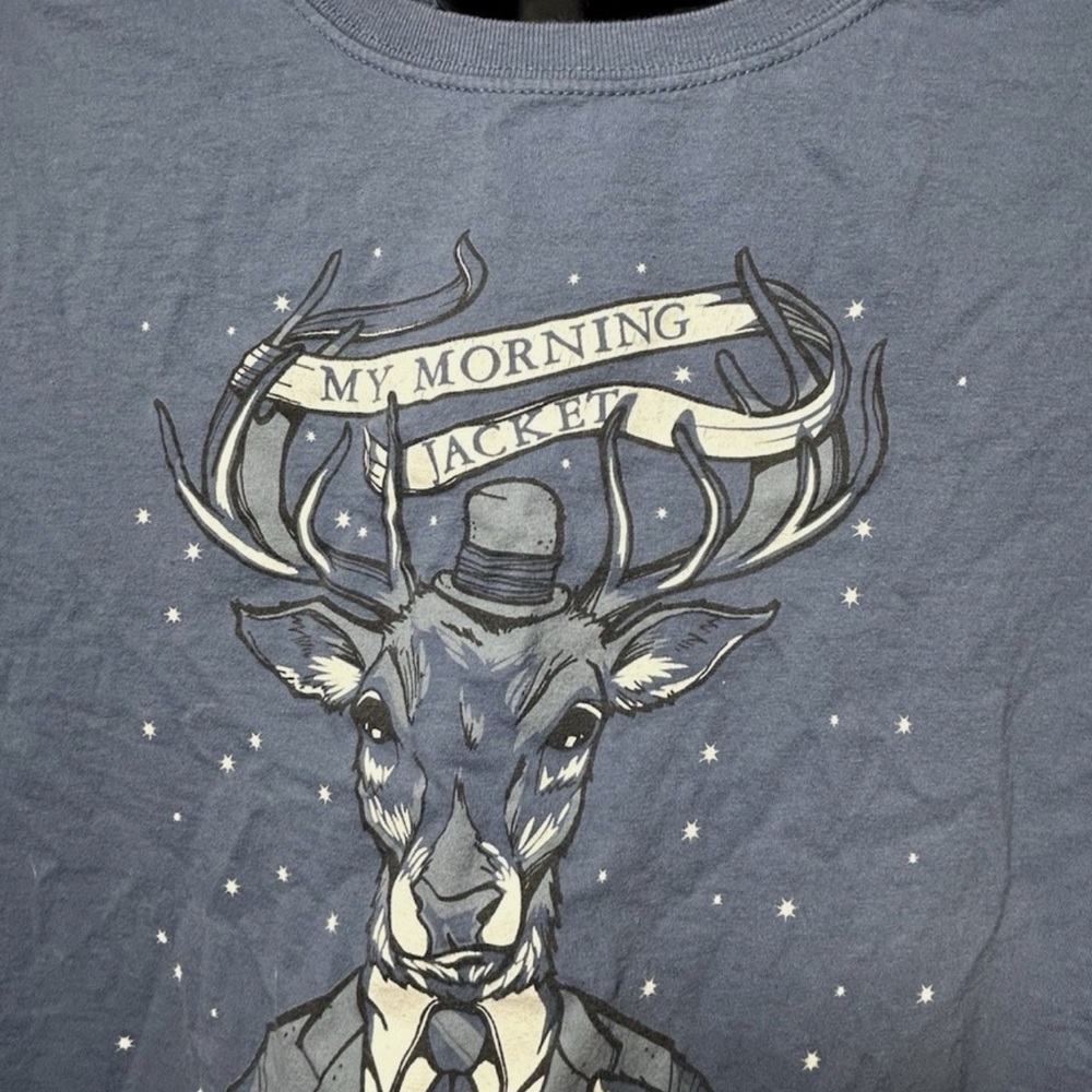 My Morning Jacket Graphic Softstyle Blue Cotton Tee XL